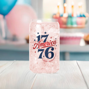 250th USA Anniversary Can Glass
