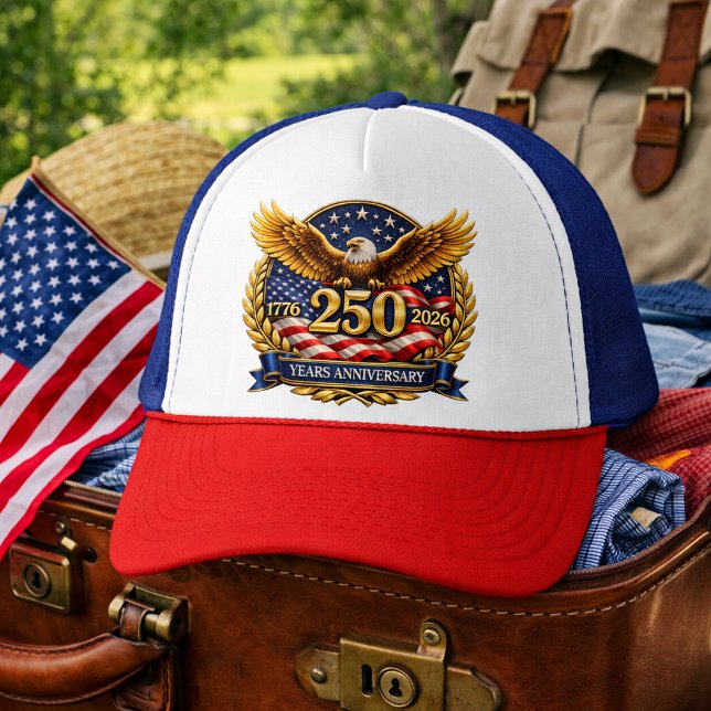 250th USA Anniversary Eagle Emblem  Trucker Hat (Creator Uploaded)