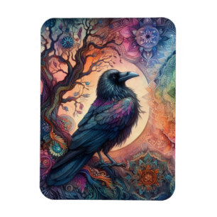 252 Pieces Crow Tree of Life Mandala Pagan Magnet
