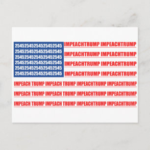2545 Flag Impeach Trump Postcard