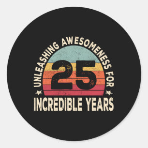 25 25Th 1998 Classic Round Sticker