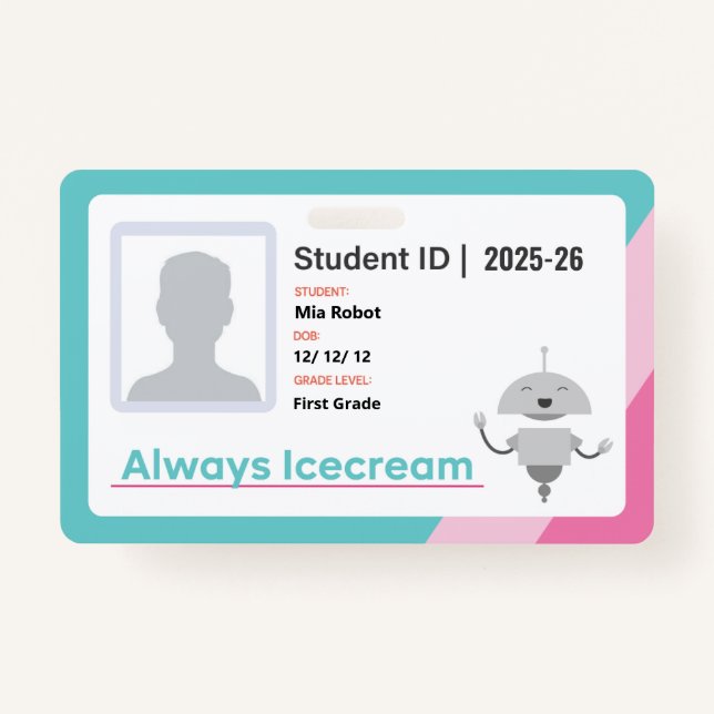 25-26 Always Icecream Badge ID Badge (Front)