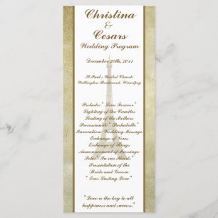 25 4 x 9 Wedding Program Vintage Paris Programme