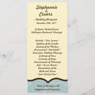 25 4x9 Wedding Program I Moustache You a Question Programme