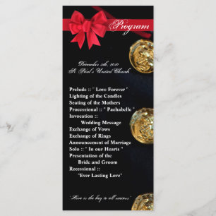 25 4x9 Wedding Program Marine Dress Blues Uniform Programme