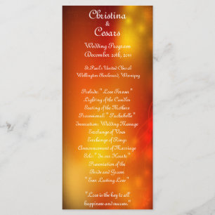 25 4x9 Wedding Program Moroccan Lantern Programme