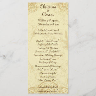 25 4x9 Wedding Program Moroccan Party Programme