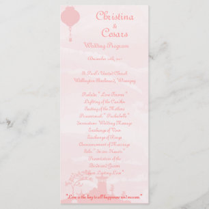 25 4x9 Wedding Program Oriental Garden Programme
