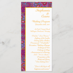 25 4x9 Wedding Program Purple Palace India Programme