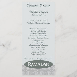 25 4x9 Wedding Program Soft Blue Islamic Ramadan B Programme