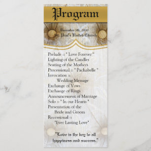 25 4x9 Wedding Program Vintage Pintuck Fabric Tayl Programme
