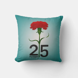 25 April, the Carnation Revolution, Portugal Cushion