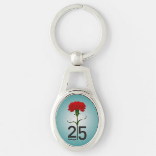 25 April, the Carnation Revolution, Portugal Key Ring