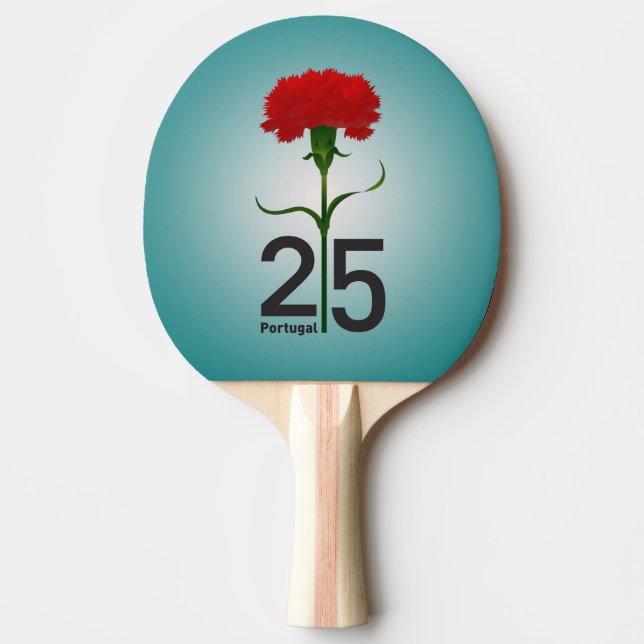 25 April, the Carnation Revolution, Portugal Ping Pong Paddle (Front)