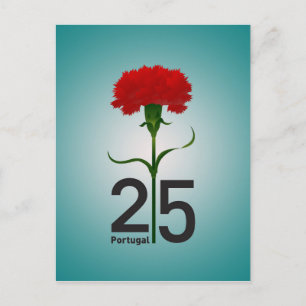 25 April, the Carnation Revolution, Portugal Postcard