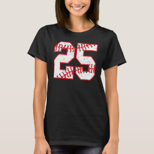 25 Birthday Baseball Theme Bday Party Celebration  T-Shirt