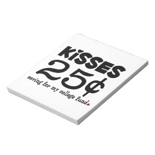 25 Cents Kisses Notepad