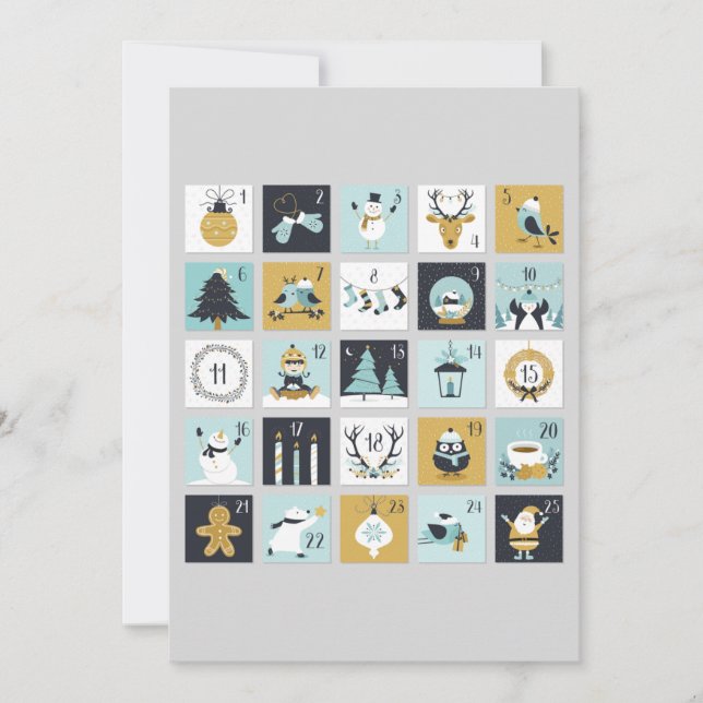 25 Days Till Christmas Countdown  Holiday Card (Front)