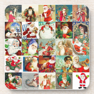 25 Different Santas Version 4 Coaster