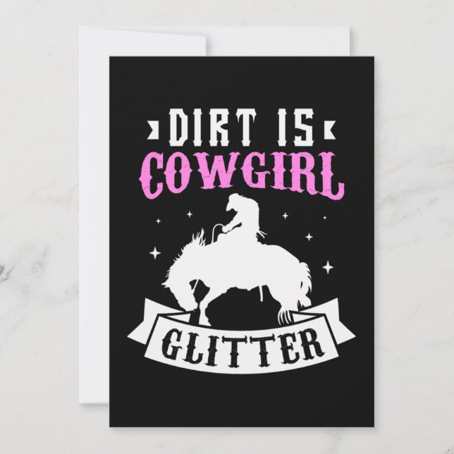 25.Dirt Is Cowgirl Glitter Save The Date (Front)
