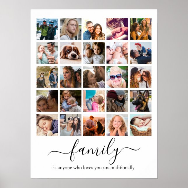 25 Family Photo Collage Poster (Front)