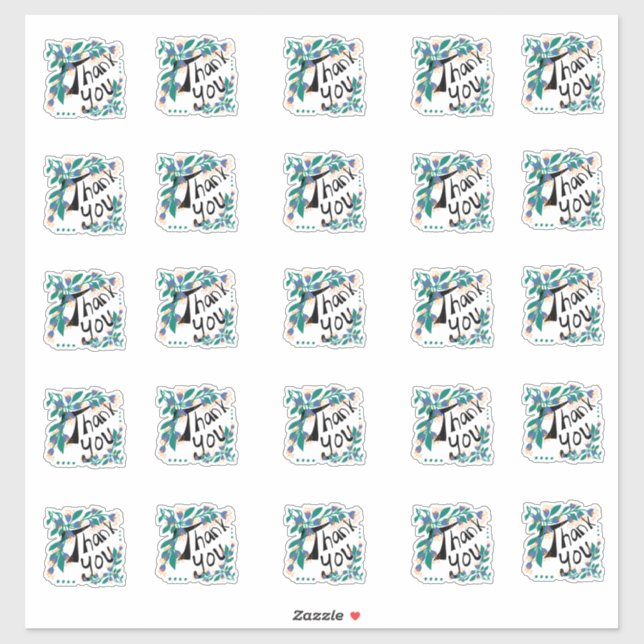 25 Flower Corner Thank You (Sheet)