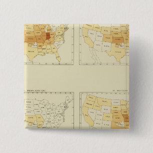 25 Interstate migration 1890 INLA 15 Cm Square Badge