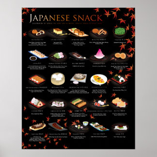 25 JAPANESE SNACKS, MAPLE, 16"X20" Poster