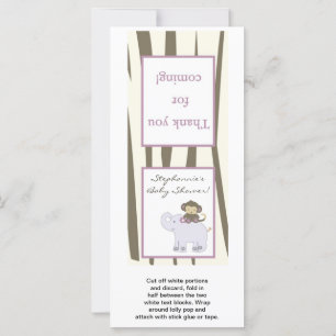 25 Lollipop Topper Jacana Girl Jungle Zoo Animal