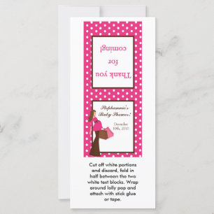 25 Lollipop Topper Pink Mod Mum Polka Dots