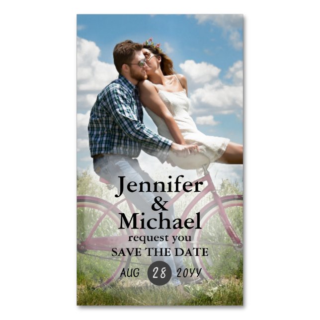 25 Magnetic PHOTO Save the Dates for less than $10 Magnetic Business Card (Front Vertical)
