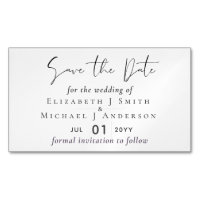 25 Magnetic Save the Dates BARGAIN! Classic White