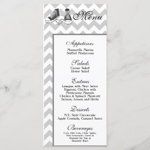 25 Menu Cards Chevron Stripe Zig Zag Print Fabric