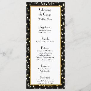 25 Menu Cards Glowing Summer Lights on Black BG Ch