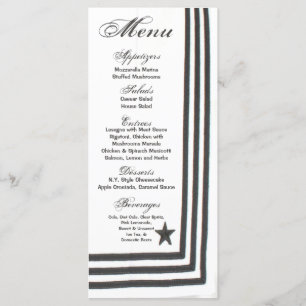 25 Menu Cards Navy Summer Dress Whites Uniform