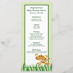 25 Menu Cards Rain-forest Jungle Animal