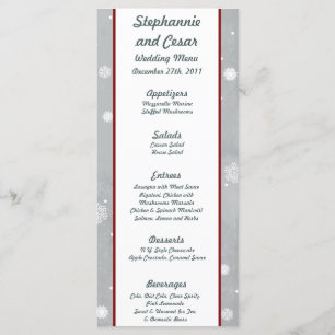 25 Menu Cards White Tree