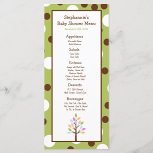 25 Menu Cards Woodland Friends Tree