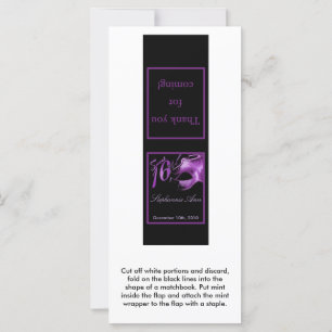 25 Mint Matchbooks Sweet 16 Purple Lilac Black