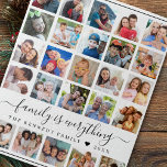 25 Multi Photo Collage Quote Family Name Jigsaw Puzzle<br><div class="desc">Bring heartwarming memories to life with our jigsaw puzzle. Create your own 25 piece photo collage that mirrors the individuals you cherish most. Add a touch of personalisation with your family name and be reminded that 'Family is Everything'. Uncover your masterpiece one piece at a time.</div>