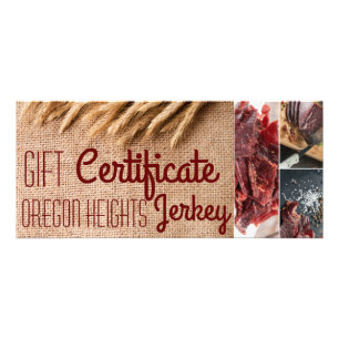 25 Pack Business Gift Certificate Wheat on Burlap