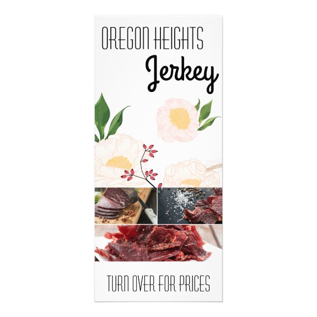 25 Pack Business Price List Baby Pink Cosmos on Wh Rack Card (Front)