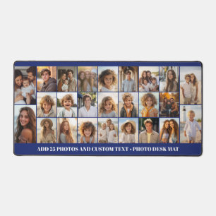 25 Photo Collage - Modern Minimal Grid Desk Mat