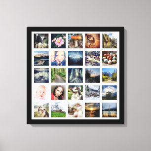 25 Photo Collage of Your Favourite Pictures Canvas Print