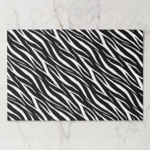 25 Sheets Black & White Zebra Business Gift Wrap