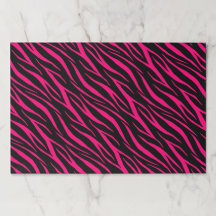 25 Sheets Pink Zebra Print Girl Business Gift Wrap