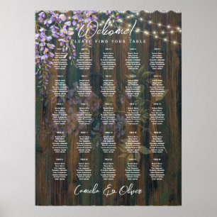 25 Table Elegant RUSTIC Fall Seating Charts