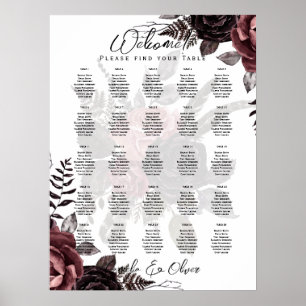 25 Table Elegant RUSTIC Fall Seating Charts