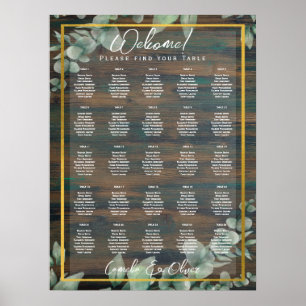 25 Table Elegant RUSTIC Fall Seating Charts