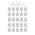 25 Table Seating Chart Find your Seat Calligraphy